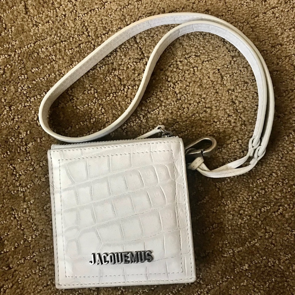 JACQUEMUS LEATHER ANIMAL PRINT WALLET